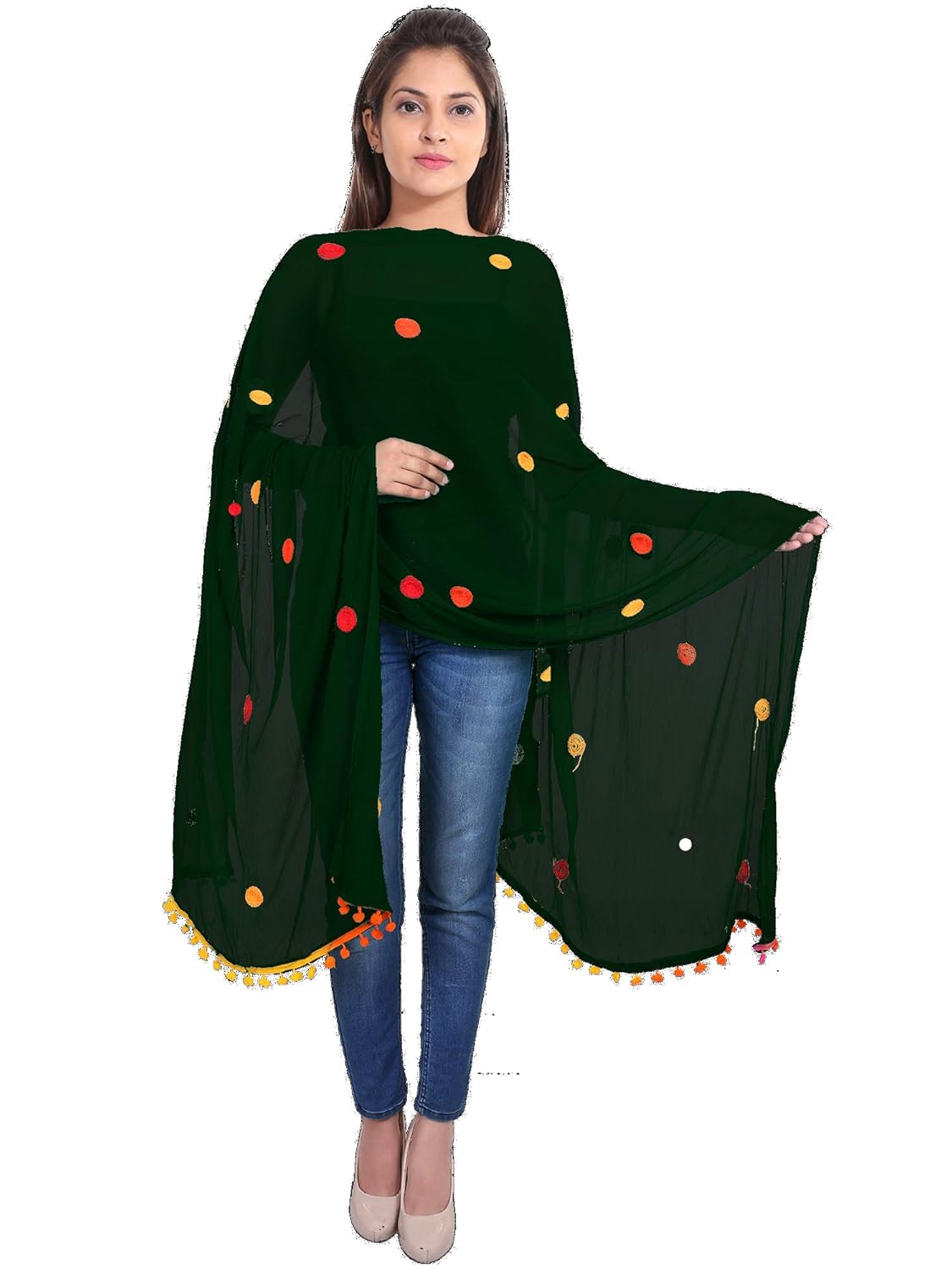 zaributi embroidered dupatta