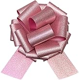 12" Large Glitter Pink Gift Bow,1pcs Glitter Big Gift Bow Big Bow for Bike Bow for Present Bow for Large appliances,Bikes,Table Decorations and Party Events Decoration (Large Glitter - Pink)