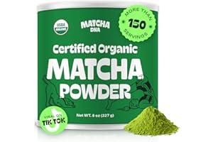 MATCHA DNA Certified Organic Matcha Green Tea Powder (8 oz TIN CAN)