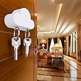 GDPETS Key Holder, Powerful Magnetic Key Rack, No Falling Magnet Key Hanger for Wall-Strong Adhesive Easy Mount Key Storage Organizer -Two Key Rings Included- Great for Home, Office &Car Keys