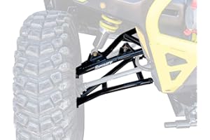 SuperATV Arched 2" Forward Offset A Arms for 2018+ Can-Am Defender HD 10 - See Fitment for Compatible sub-Models | Black | Run up to 34" Tires!