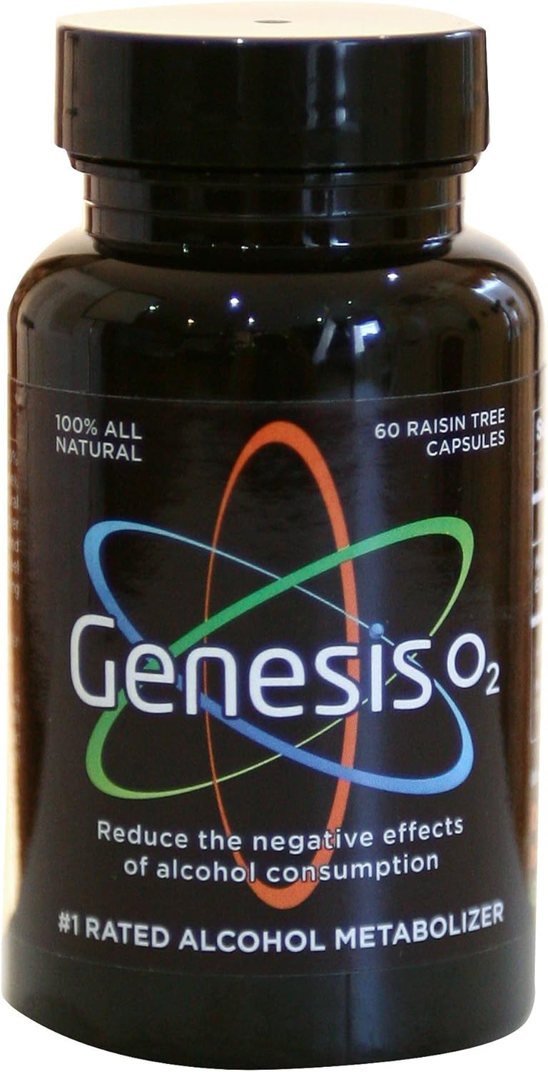 GenesisO2 Raisin Tree Alcohol Metabolizer, 60-Count Bottle