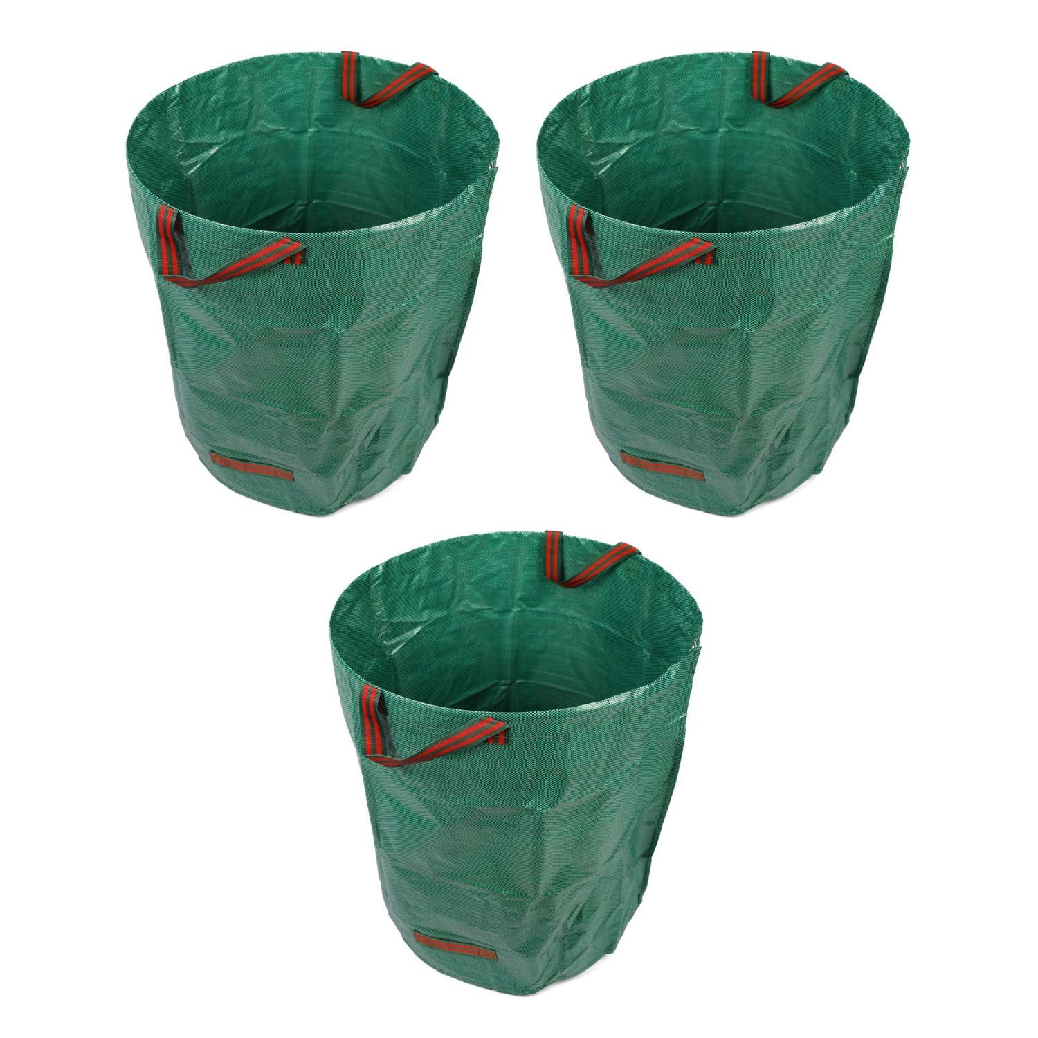 Houseables Yard Waste Bags, Lawn Leaf Bag, 272 Liters, 3 Pack, Green