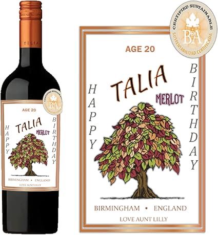 Bl096 Etiquette De Bouteille Personnalisable Pour Anniversaire Noel Amis Famille Toutes Les Bouteilles De Vin Amazon Fr Fournitures De Bureau