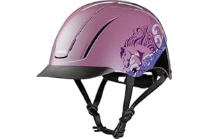 Troxel Spirit Full Coverage Horse Riding Helmet, Low-Profile Adjustable Design, Safety Horseback Riding Gear, Small (6-1/2-6-7/8), Pink Dreamscape