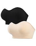 ANGOOL Strapless Bras for Women Wirefree Non-Slip