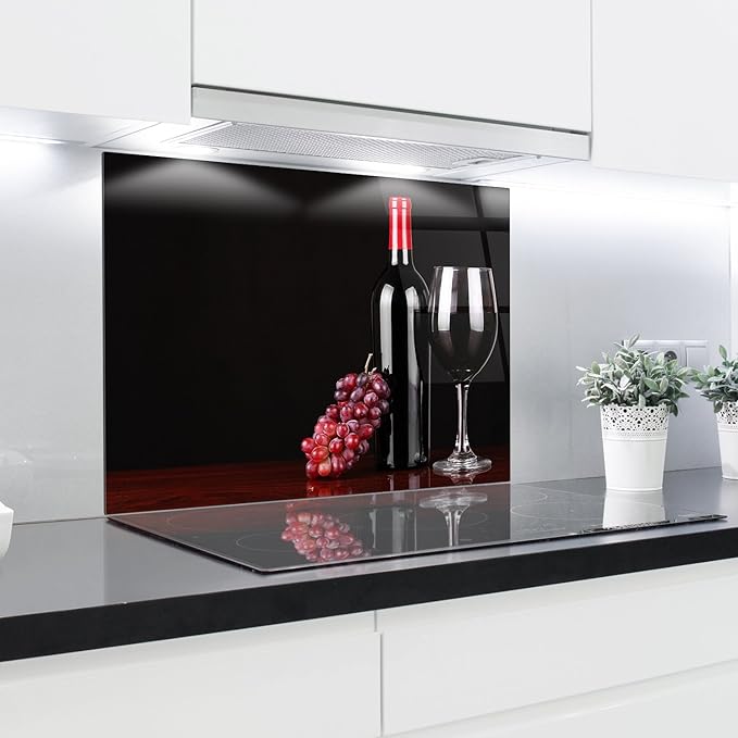 Splashback Tempered Glass Heat Resistant Toughened Decorative 90 x 65