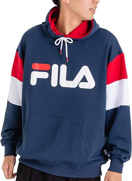 Amazon Fila フィラ パーカー メンズ プリント ネイビー S トレーナー パーカー 通販