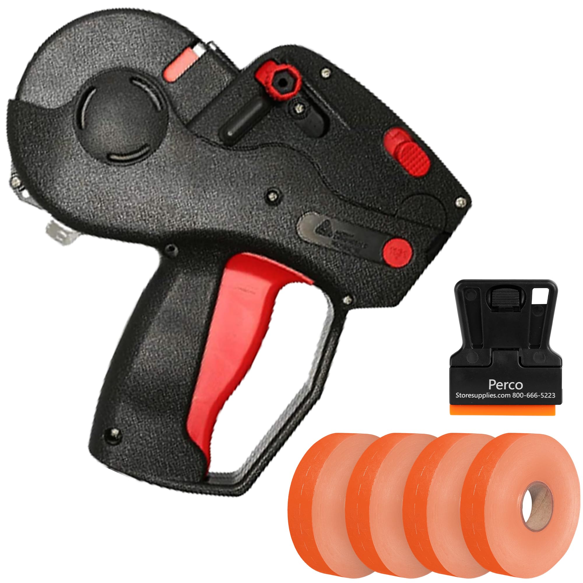 Photo 1 of Perco Monarch 1131 Labeler Starter Kit: Includes Price Gun, 10,000 Fluorescent Red Labels, and Preloaded Inker