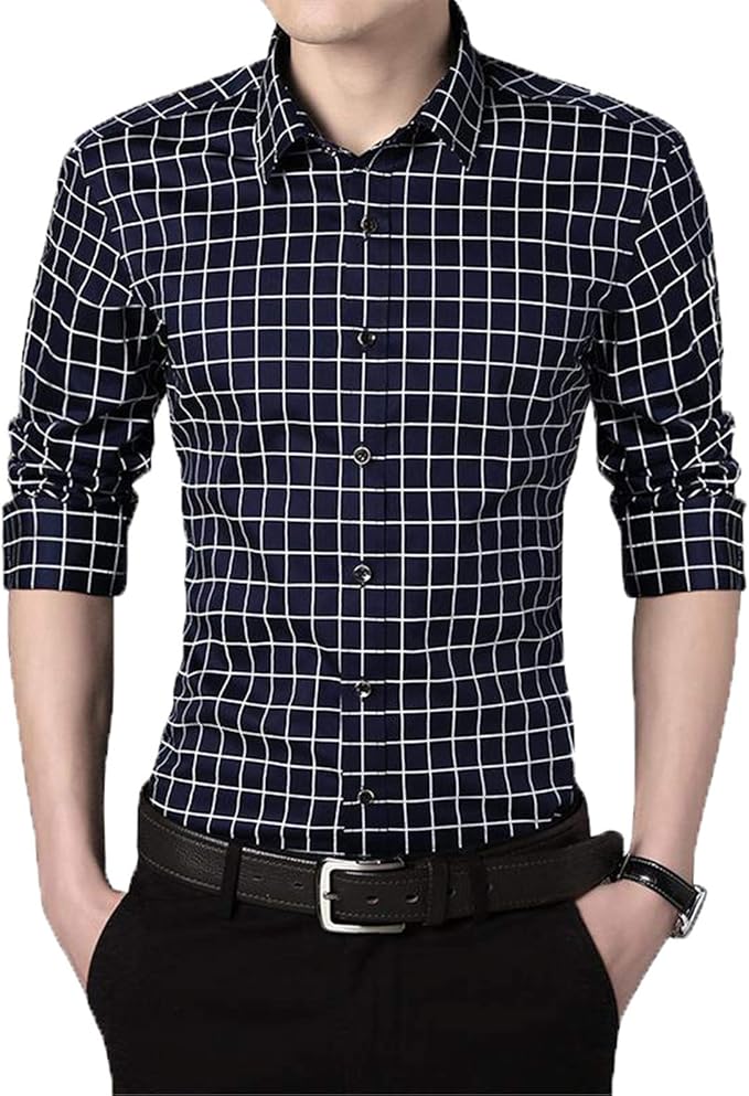Herren Hemd Karo - Atmungsaktives Freizeithemd Mit Stehkragen Für Wanderungen & Alltag