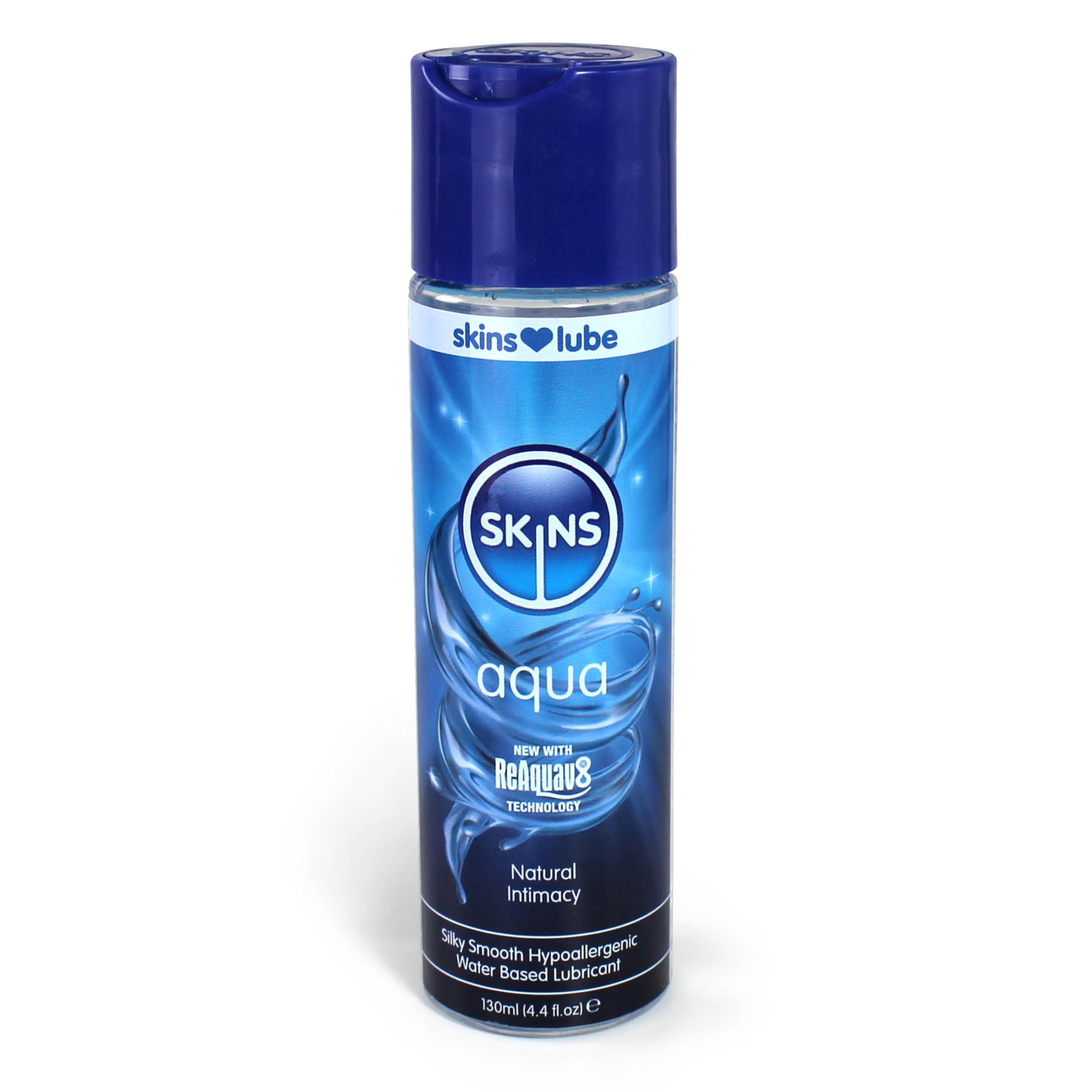 Skins Aqua Water Based Lube – Enjoy Long Lasting Natural Intimacy with Hypoallergenic Lubricant 130ML