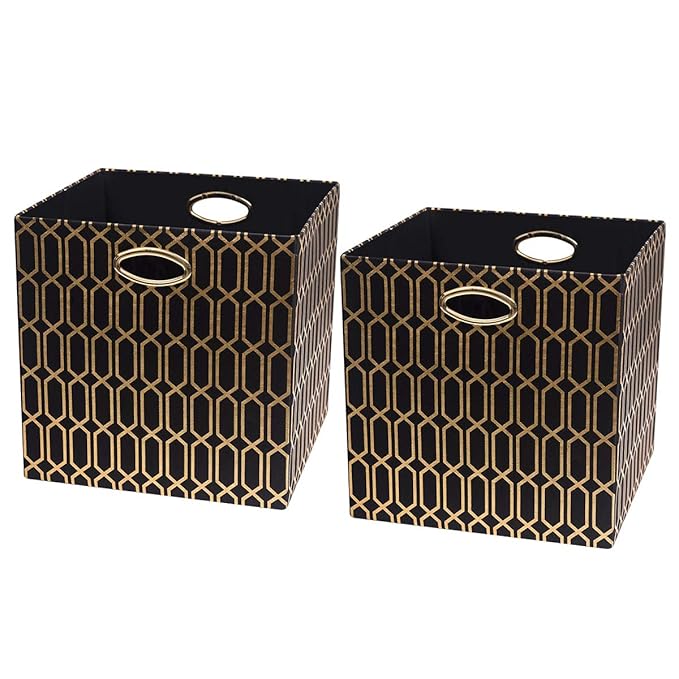 Posprica Storage Bins Foldable Basket Cubes Organizer Boxes