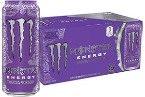 Monster Energy Ultra Violet, Sugar Free Energy Drink, 16 Ounce (Pack of 15)