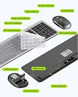 Seenda SK38 Wireless Keyboard and Mouse Set UK Full Size Numeric Keypad Black view 7