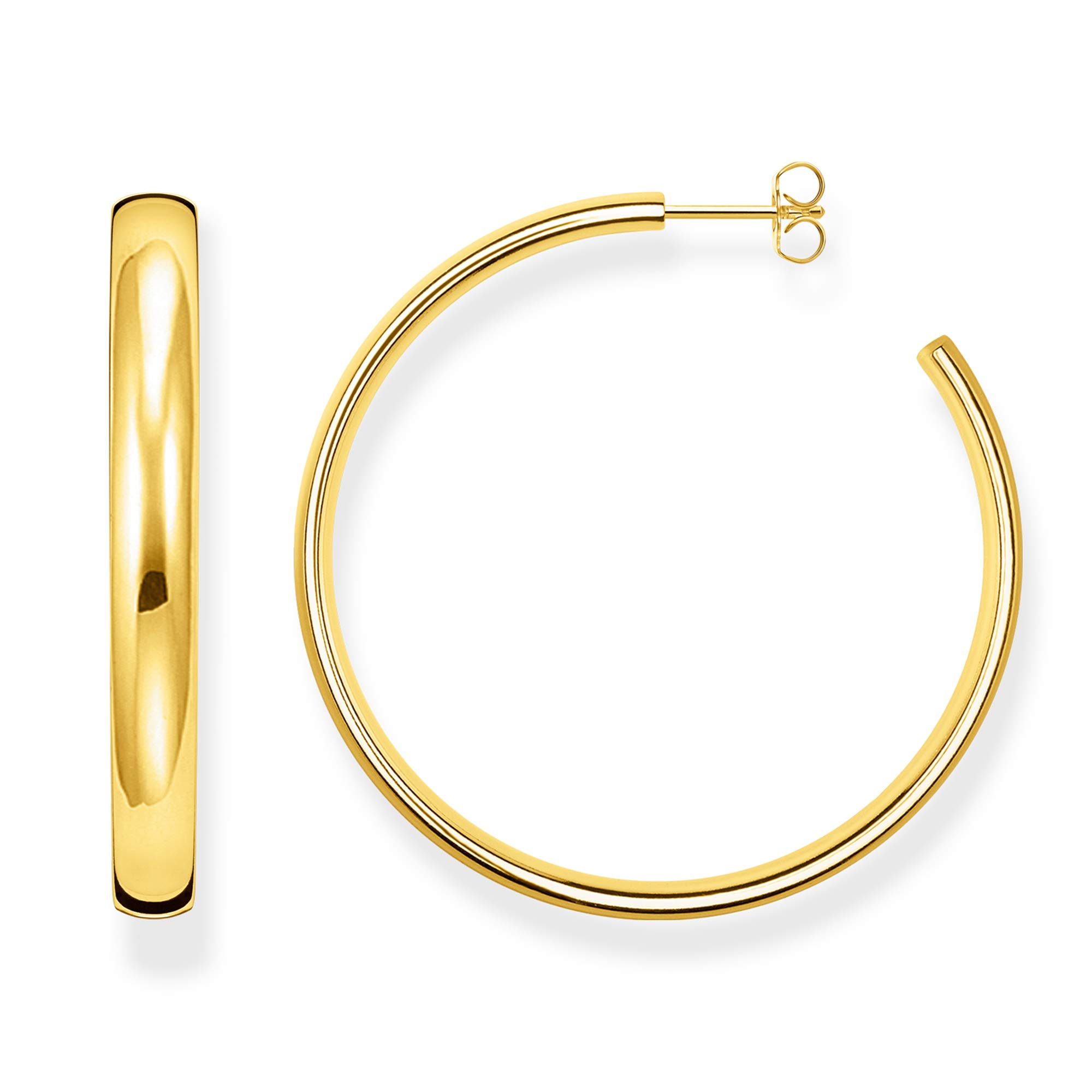 THOMAS SABO Gold-plated big chunky hoop earrings 18k Yellow Gold Plating, 925 Sterling Silver
