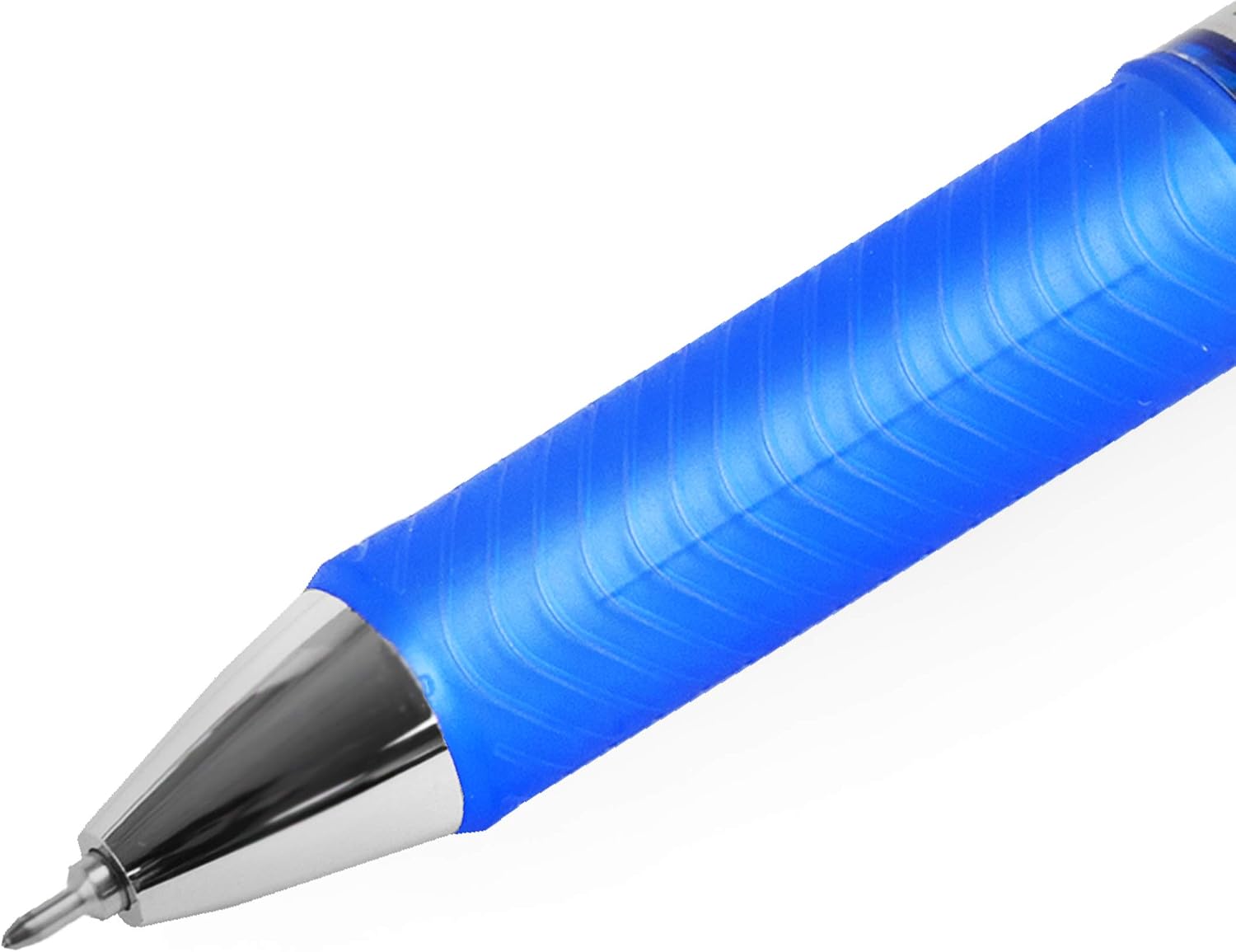 Pentel Energel BLN75 Retractable Gel Ink Rollerball Pen - 0.5mm - Blue - Pack of 14, 1 count (Pack of 14) - Image 4