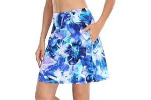 M MOTEEPI Skorts for Woman Golf Skirt Knee Length Tennis Athletic Skorts with Pockets