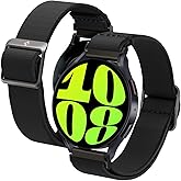 Spigen Lite Fit Designed for Samsung Galaxy Watch 7 44/40mm, FE 40mm, 6/5/4 44/40mm, Classic 6 47/43mm, 5 Pro 45mm, 4 Classic 46/42mm, 3 41mm, Active 1&2 Band - Black