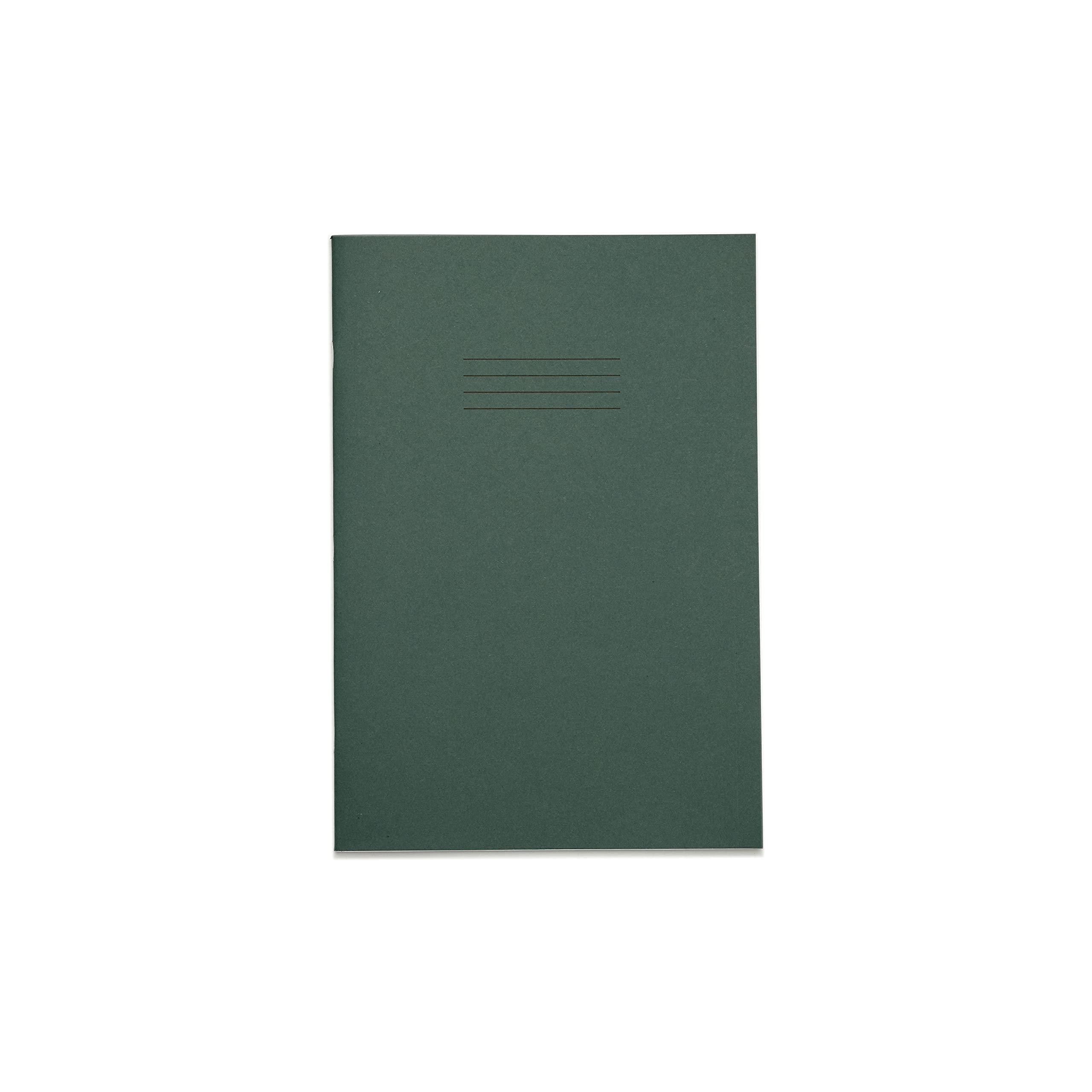 Rhino Stationery Exercise Book | A4 | 80 Page | 8mm lined With Blank Alternative Page | Dark Green | Learning Resources | School Books | Pack of 1