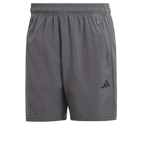 adidas Men's Train Essentials Woven Training Shorts, Grey Five/Black, L