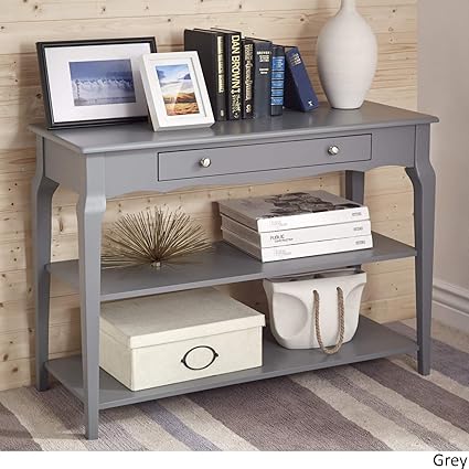 Amazon Com Modern Console Table Tv Stand With Center Drawer And