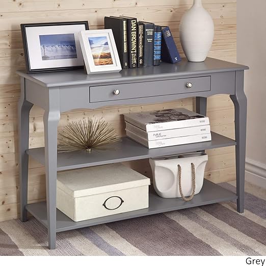 Amazon Com Modern Console Table Tv Stand With Center Drawer And