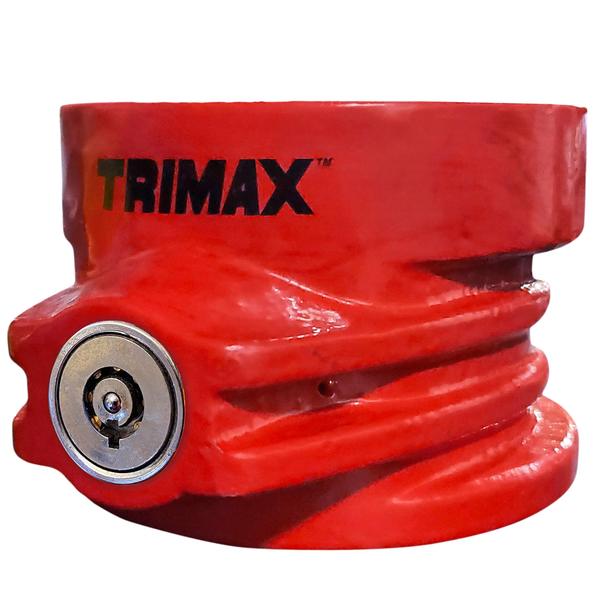 Photo 1 of Trimax - TFW80HD - 5th Wheel King Pin Lock -Heavy Duty Anti-Theft Trailer Lock, Hardened Steel, Weatherproof, Full Collar Design, Secure Lock, Red