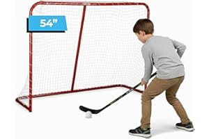 Premier Sports – 54“ Junior Steel Street Hockey Goal – Portable Hockey Net for Indoor & Outdoor Use – Hockey Training Equipment