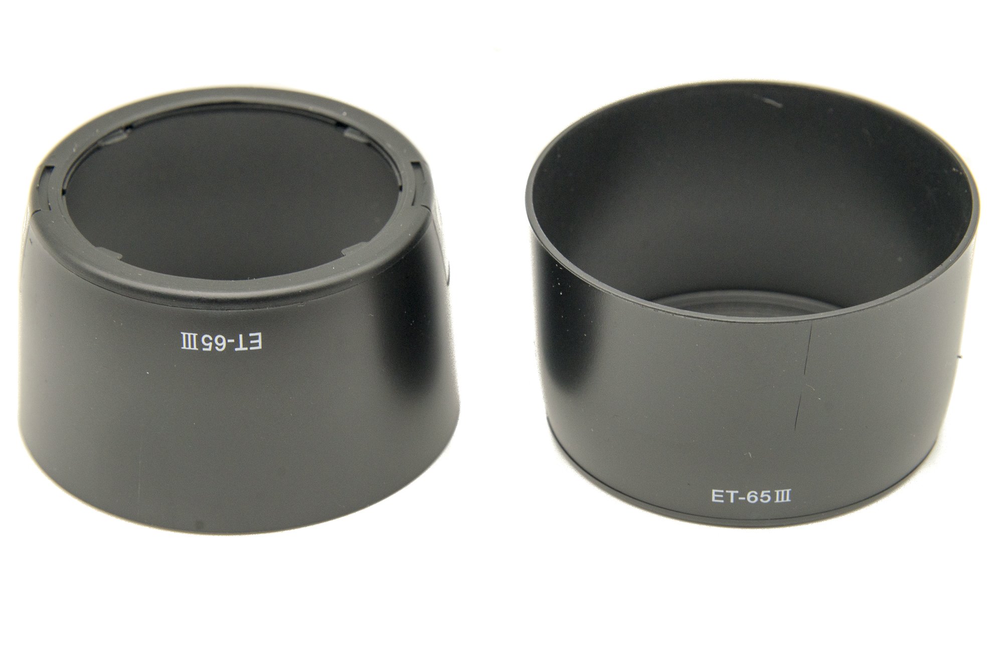 PROtastic Replacement ET-65III ET65 ET-65 III Lens Hood *** 2 PACK *** For Canon EF 85mm f/1.8 USM, EF 100mm f/2 USM, EF 70-210mm f/3.5-4.5 USM, EF 135mm f/2.8 SF & EF 100-300mm f/4.5-5.6 USM