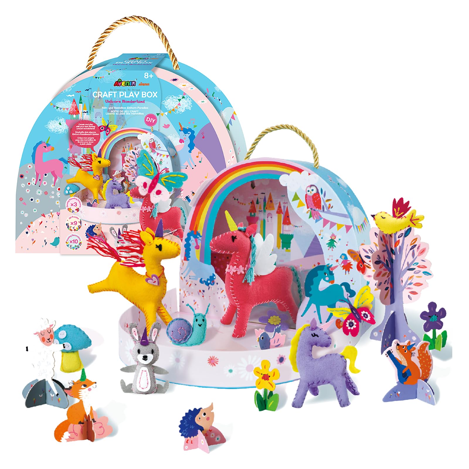 Avenir Craft Play Box - Unicorn Wonderland, Popular Craft in Re-usable Carry Case, an Exciting and Fun DIY Cretive Activity Set Kids Ages 6+