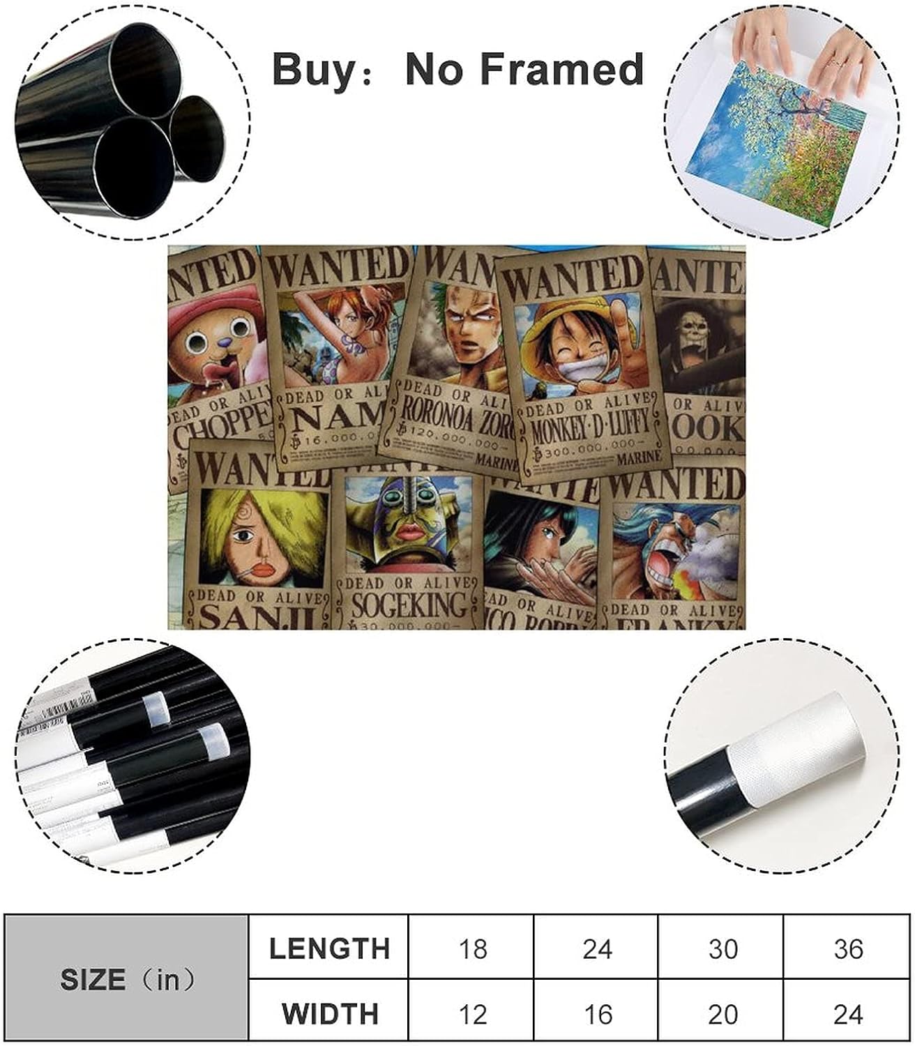 Amazon Co Jp アニメワンピースワンピース指名手配ポスター麦わら帽子大艦隊モンキー D ルフィロロノアゾロ キャンバスポスター寝室の装飾スポーツ風景オフィスルームの装飾ギフト キャンバスポスター壁アートの装飾リビングルームの寝室の装飾のための絵画の印刷