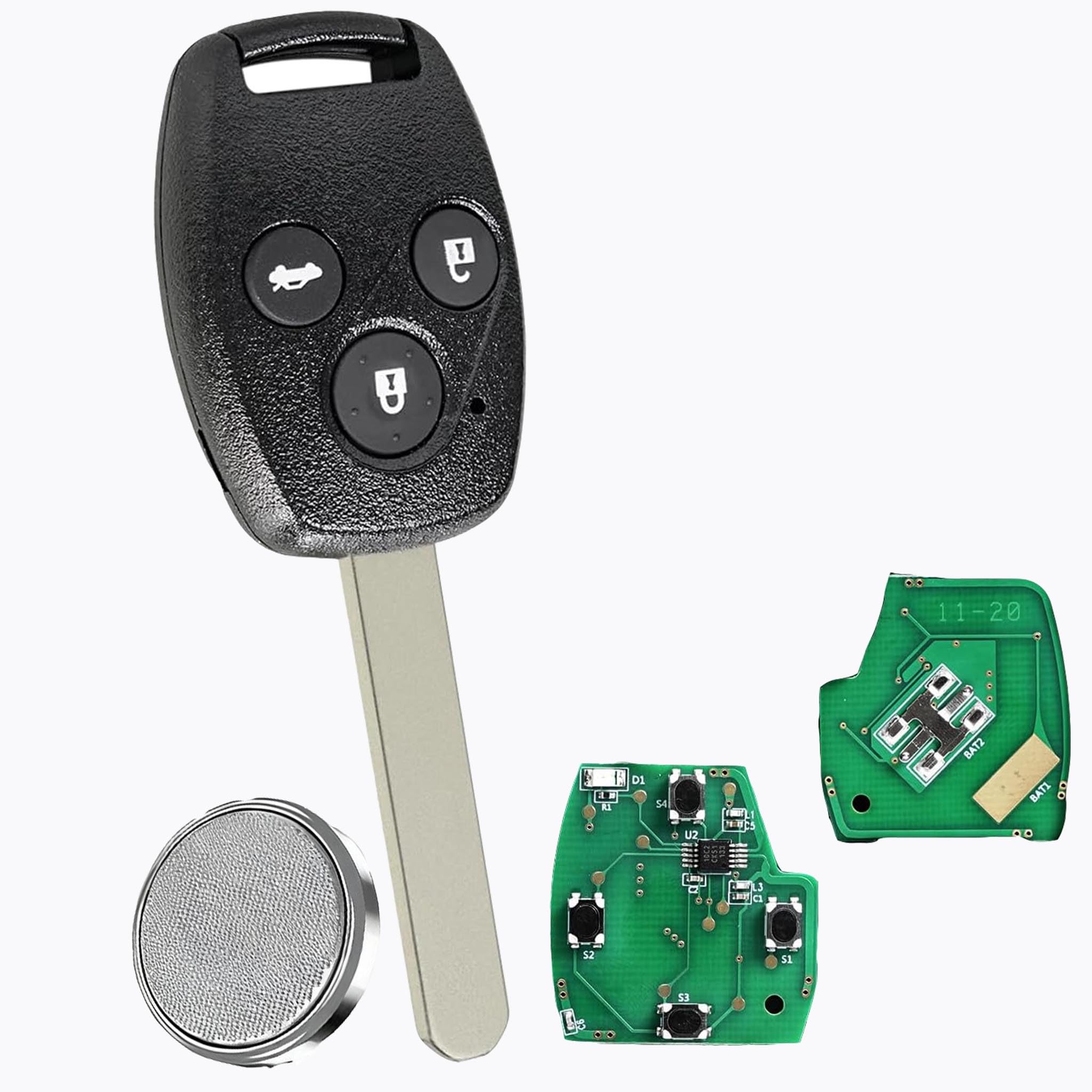 433MHZ 3 Buttons For Honda Accord Civic Crv Jazz Stream Key Fob ID48chip OUCG8D-380H-A Hon66 Blade