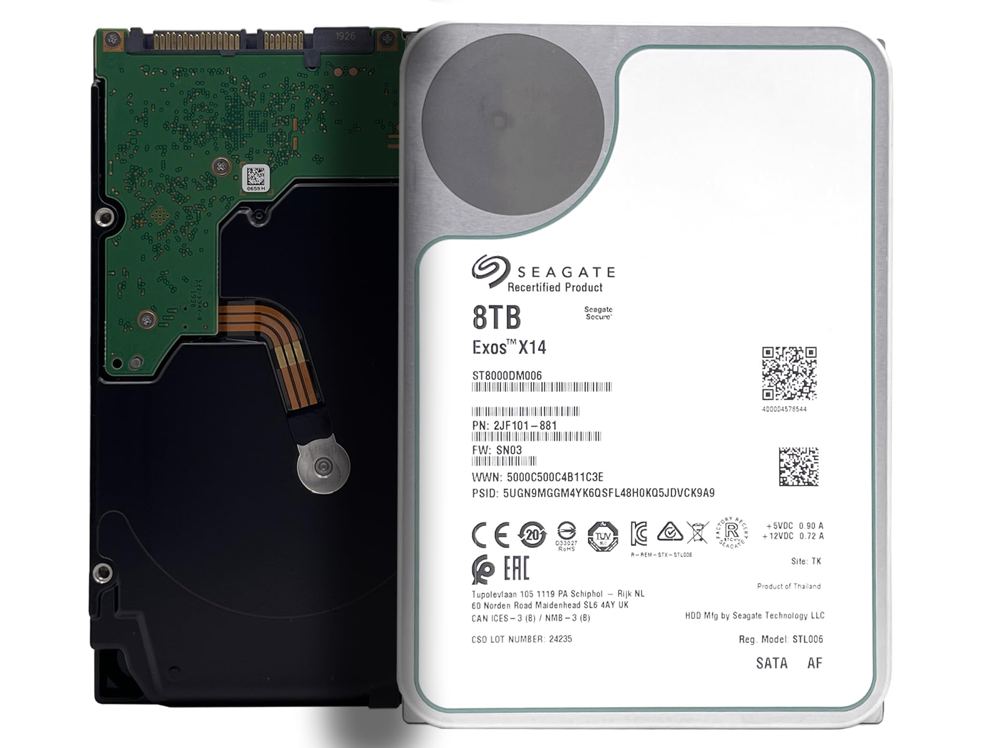Seagate (Recertificado) BarraCuda Pro 8TB Disco duro interno Performance HDD - 3,5 pulgadas SATA 6 Gb/s 5400 RPM 256 MB de caché para computadora de escritorio, PC y portátil (ST8000DM004)