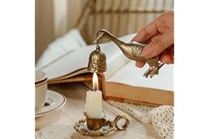 NIKKY HOME Gold Candle Snuffer, Vintage Duck Decor Candle Extinguisher, Decorative Metal Wick Flame Snuffer Accessory