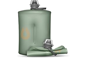 HydraPak Stow - Collapsible Backpacking Water Bottle (350ml, 500ml, 1L) - BPA Free, Ultra Light, Spill-Proof Twist Cap