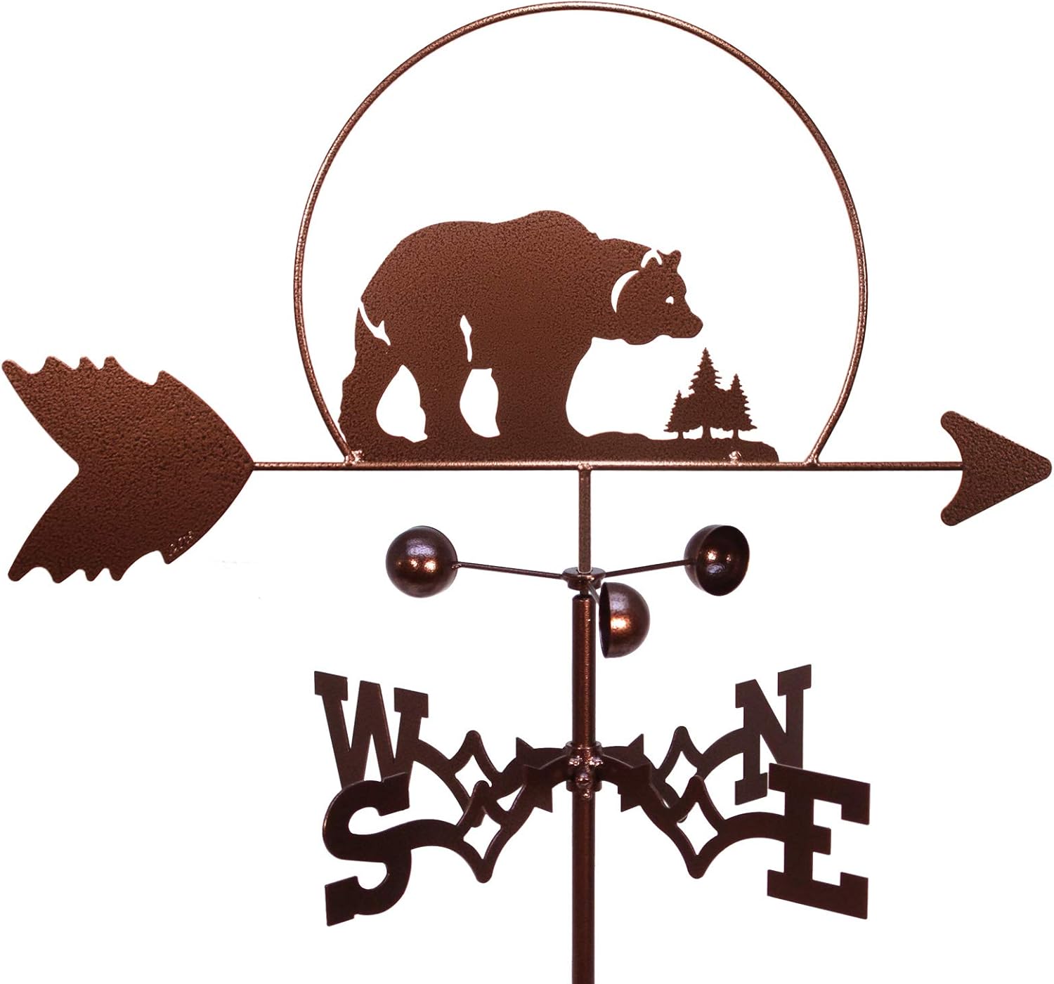 Weathervanes - SWEN Products Bear CUB Wildlife Weathervane (Garden Stake Included)