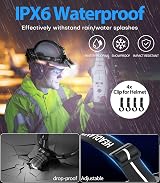 Sogdeco Rechargeable Head Torch 50000LM 8 Modes IPX6 Red Warning Light view 7