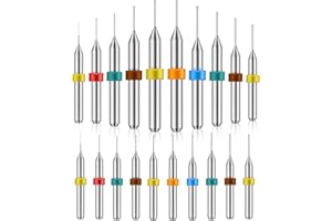 MONZEEN 20 Pcs PCB Micro Drill Bits Set from 0.3mm-1.2 mm, Shank Tungsten Carbide Spiral Flute Small Drill Bit Set, Mini Drill Bit for Rough Stone Print Circuit Board Jewelry Engraving