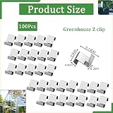 COSORO 100pcs Greenhouse Z Clips Glass, Stainless Steel Glazing Clips view 3