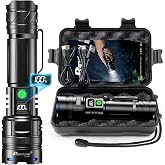 PHIXTON Rechargeable Flashlight High Lumens 100000 One Mode for Home Travel | Easy Operation Single Click, Fast USB C Charging, Compact 6.46&rdquo; Length, Long Lasting 15 Hours, Super Bright 30W, Waterproof