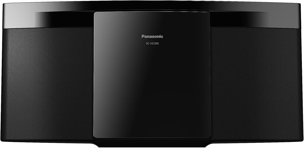 Panasonic SC HC200EB K Modern HiFi System 20W Bluetooth CD USB FM Radio Black