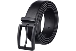 Weifert Men's Dress Belt Black Leather Belts for Jeans