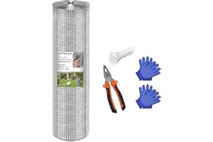 HOPERAN Hardware Cloth 1/2 Inch 36 x 50 ft - 19 Gauge Chicken Wire Fencing, Galvanized Wire Mesh Roll, Welded Wire Fence, Chicken Coop Wire Fence Gopher Wire Rabbit Wire Poultry Netting Cage
