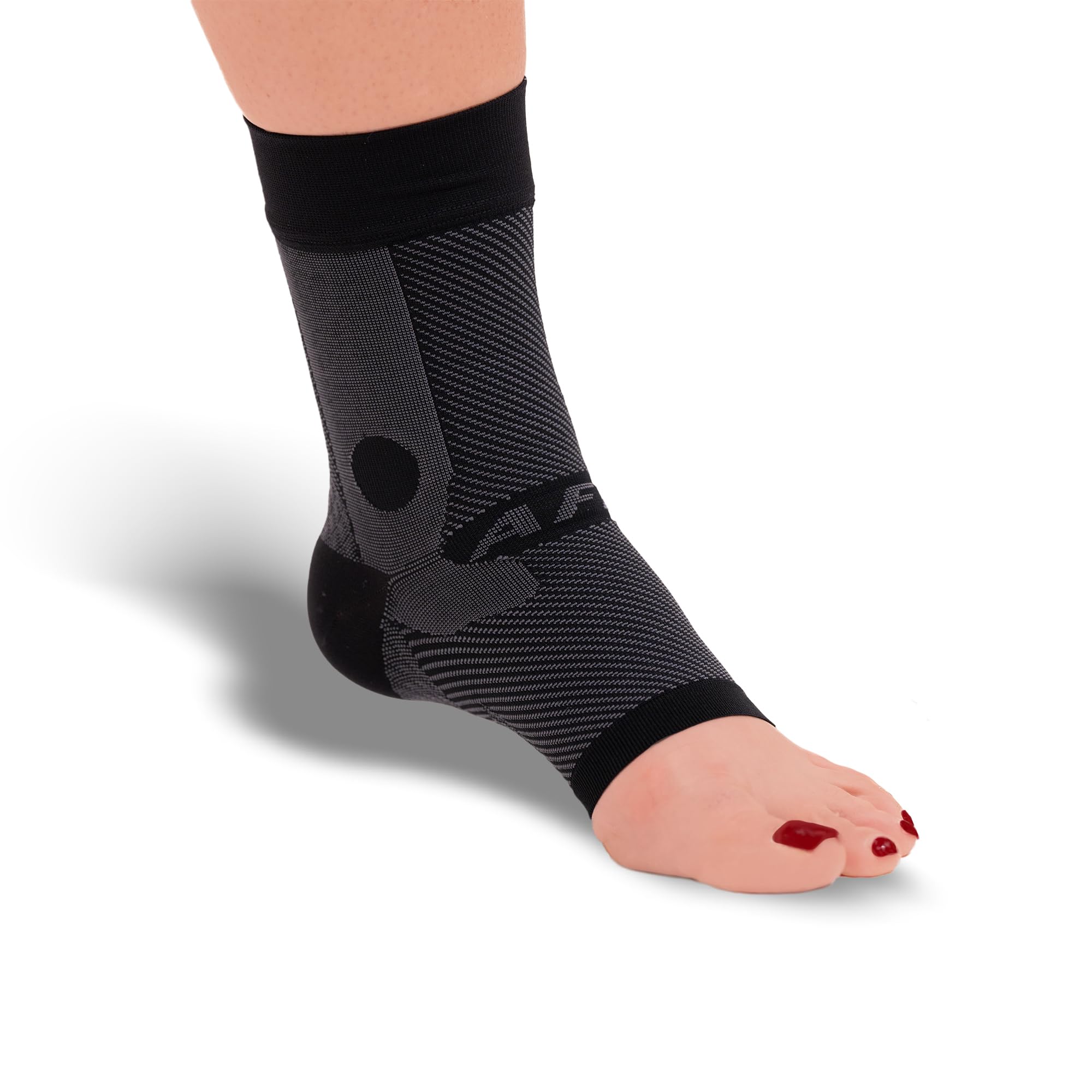 Compression Ankle Brace by Orthosleeve, for Achilles Tendonitis, swollen ankles, painful ankles, improves balance and helps prevent falls. Size XXL, left, colour - black