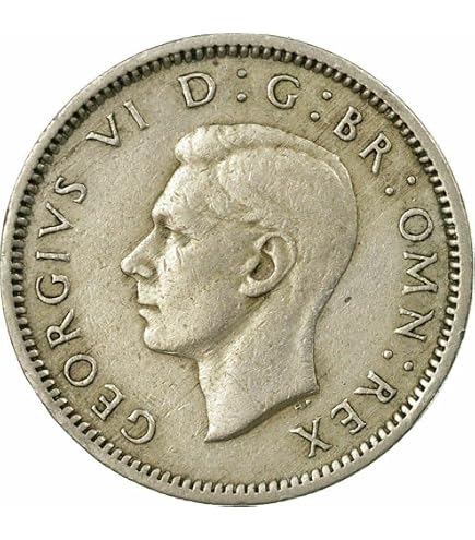 1947-48 British Sixpence Coin 