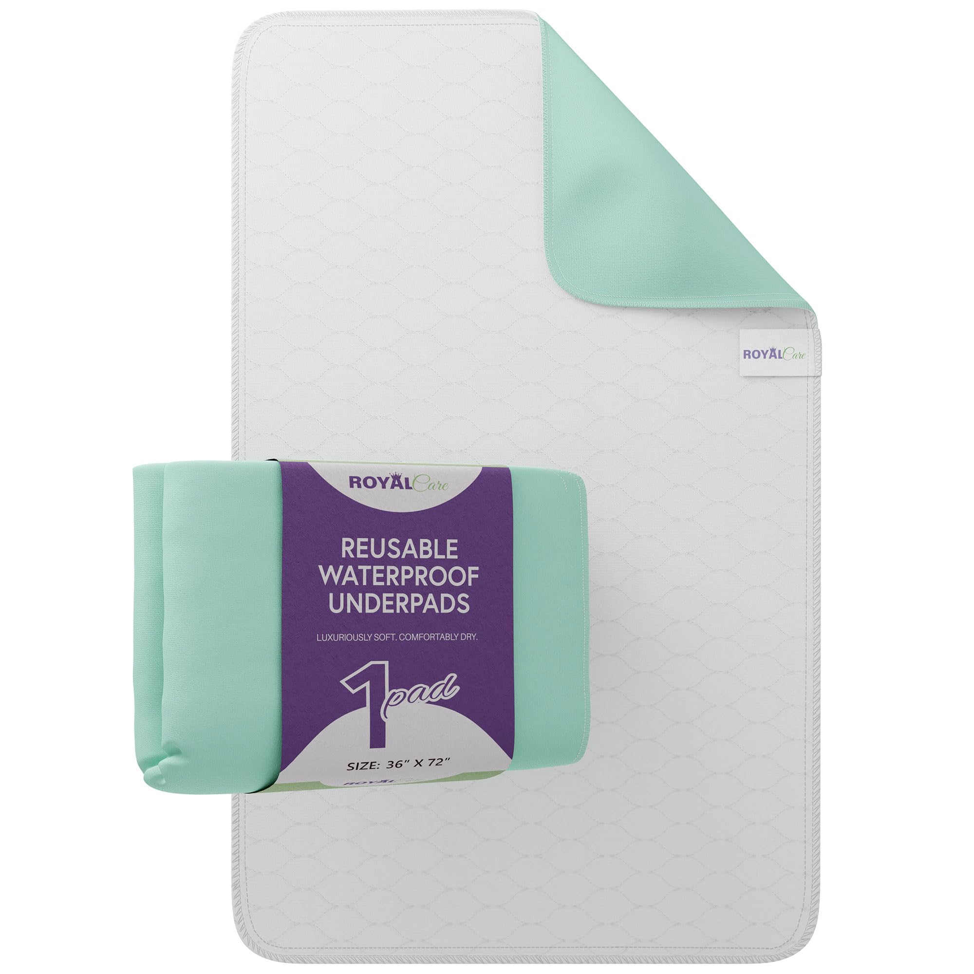 Photo 1 of **used, look dirty*Incontinence Bed Pads - Big Size - Reusable Waterproof Underpad Chair, Sofa and Mattress Protectors - Highly Absorbent, Machine Washable - for Children, Pets and Seniors (36x72 (Pack of 1), Green)