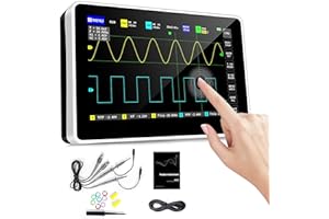 AOPUTTRIVER 1013D Plus Oscilloscope, Portable Handheld Tablet Oscilloscope with 100X High Voltage Probe, 2 Channel 100Mhz Bandwidth 7" TFT LCD Touch Screen 1GSa/s Sampling Rate