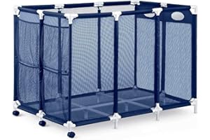 TisYourSeason Rolling Pool Toy Storage Cart Bin - XX-Large | Perfect Contemporary Nylon Mesh Basket Organizer For Your Goggles, Beach Balls, Floats, Swim Toys & Accessories