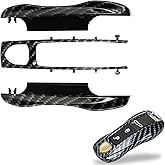 Shopauto 3-Piece Painted Key Fob Shell Cover Replacement - Compatible with Porsche Key Fob, MK2 ( Carbon Fiber Printing )