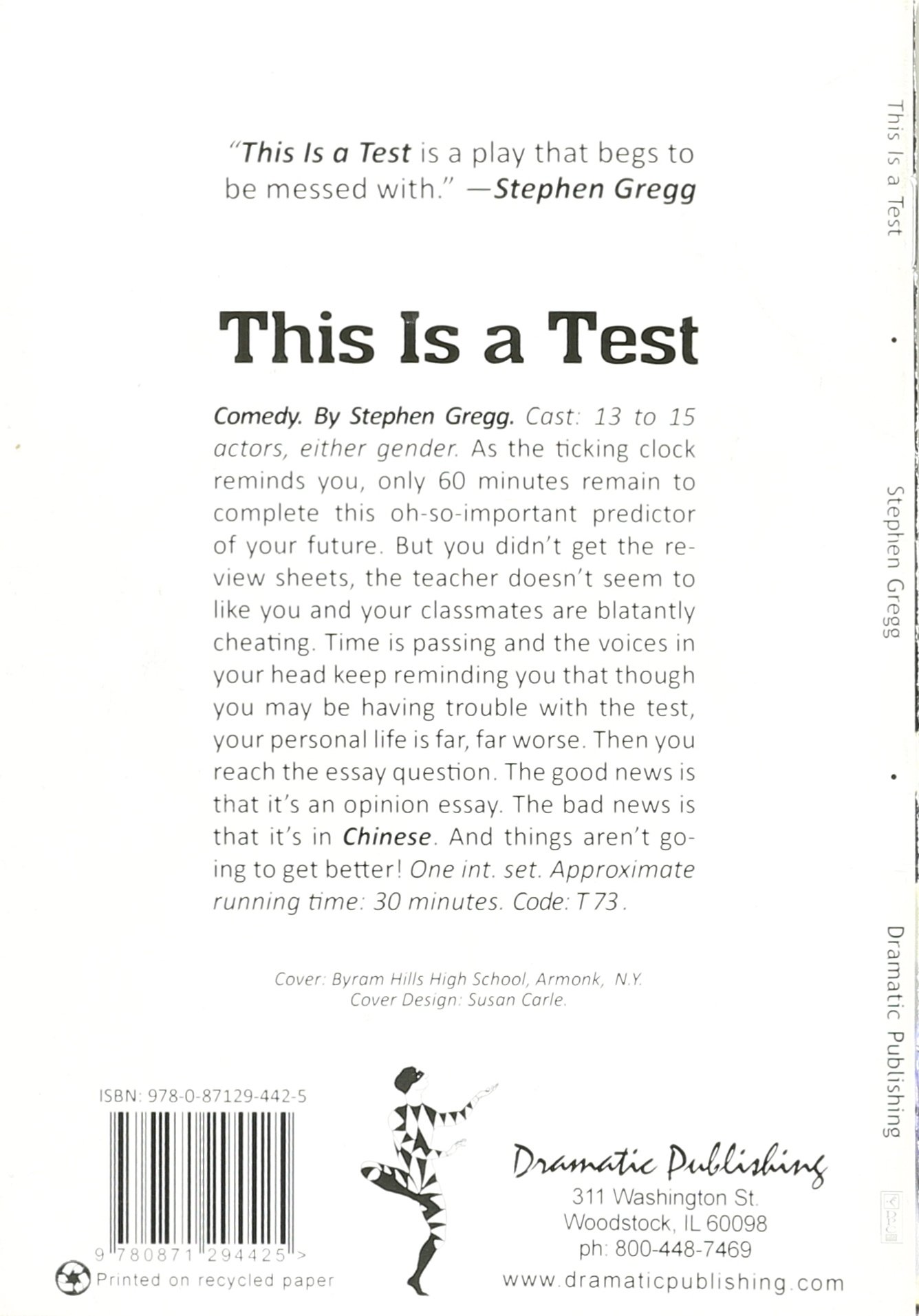 This Is A Test Stephen Gregg 9780871294425 Amazon Com Books